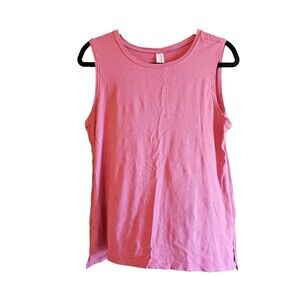 Core 10 Women's Mauve Tank Top , size L , Sleeveless Stretch Modal Cotton Blend
